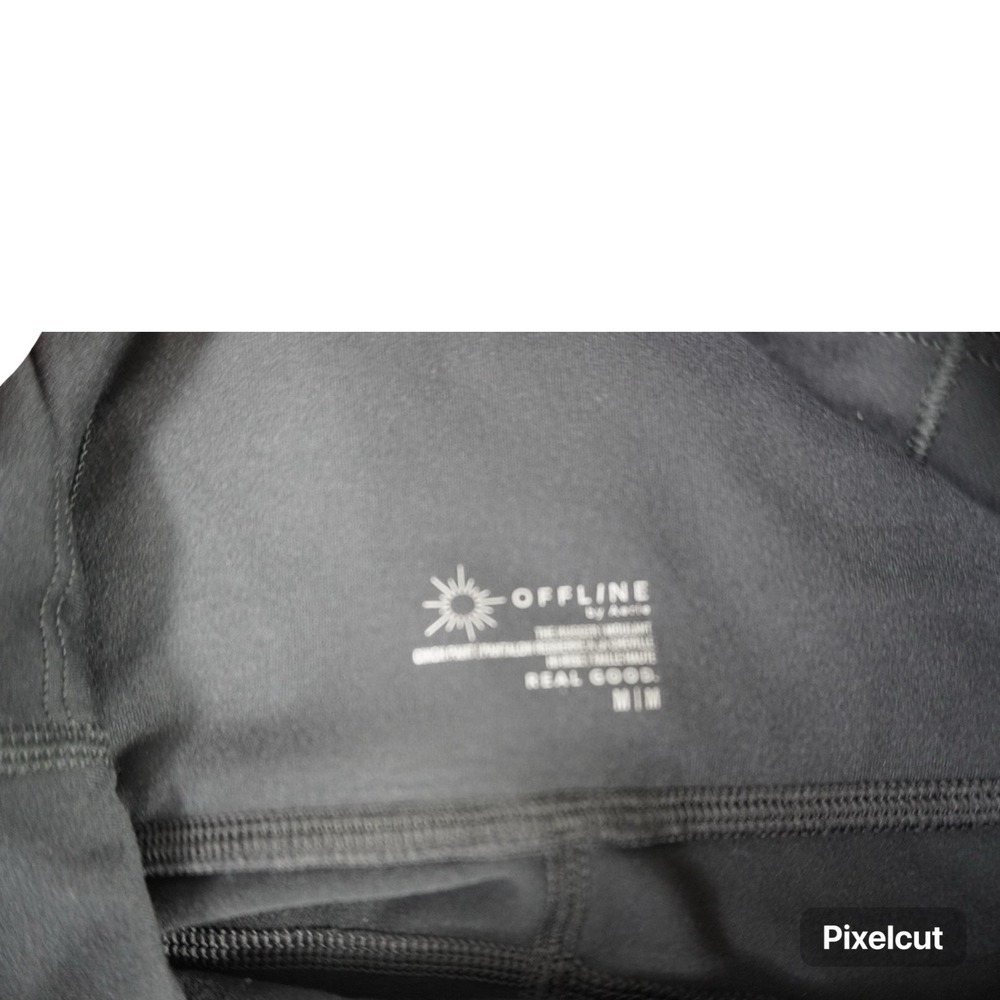 Offline By Aerie The Hugger Cinch Pant Womens M Black High Waisted Legging Fit - Picture 12 of 15